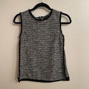 Banana Republic | Black / Grey Fringe Top | XS